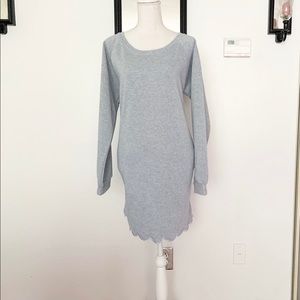 Z Avenue Gray Sweatshirt Dress Size Large